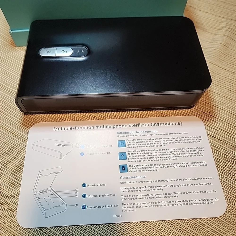 Multifunction Mobile Phone Sterilizer Open Box